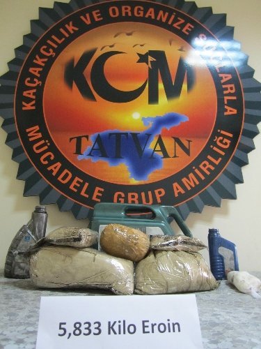 Tatvan'da 5,8 kilo eroin ele geçirildi