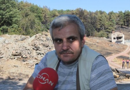 Tavşanlı'daki yangından geriye köylünün el arabası kaldı