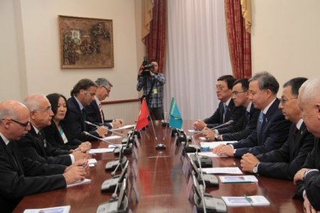 TBMM Başkanı Çiçek, Kazakistan Meclis Başkanı ile görüştü