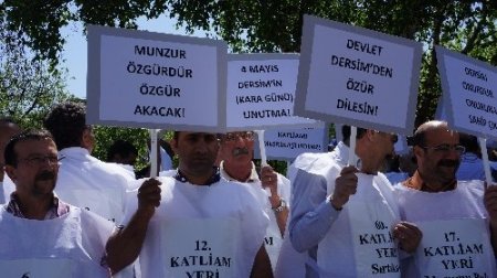 TBMM önünde ‘kefenli’ protesto