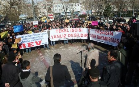 Tekel İşçilerine Keşan'dan Destek