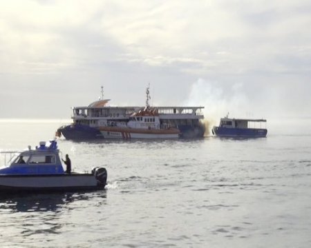 Teknede yangın paniği