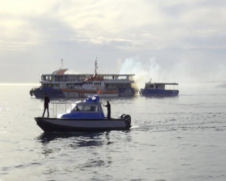 Teknede yangın paniği