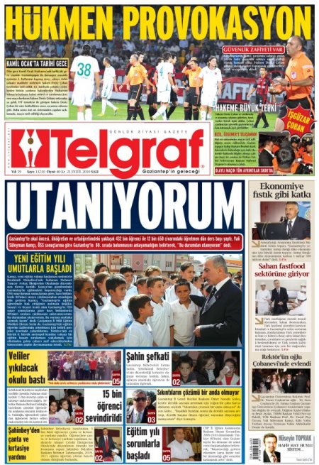 Telgraf Gazetesi, Mizanpajda İkinci Oldu