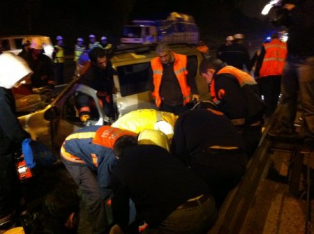 TEM'de kaza: 1 ölü, 1 yaralı