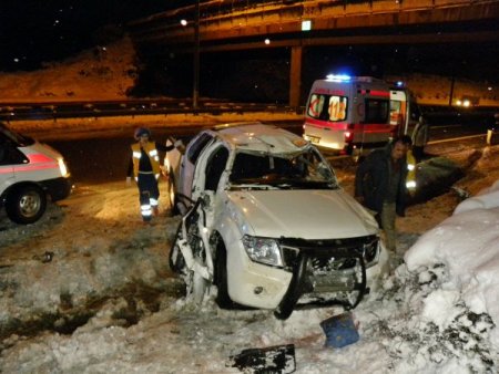 TEM'de zincirleme trafik kazası: 2 yaralı