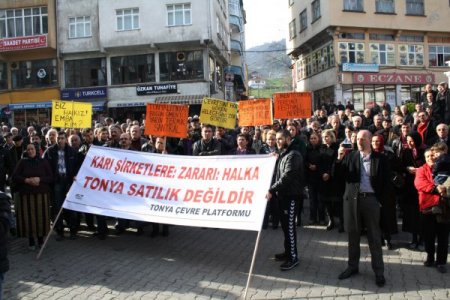 Tonya'da çevre eylemi yapıldı