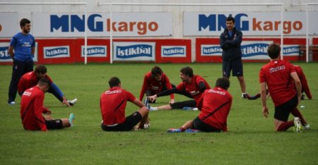 Trabzonspor'da neşeli idman