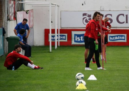 Trabzonspor'da neşeli idman