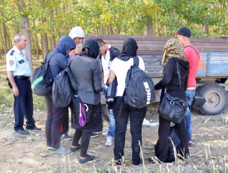 Traktör römorkunda gizlenen kaçakları polis yakaladı