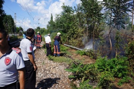 Tren Yolundaki Yangın Seferleri Durdurdu