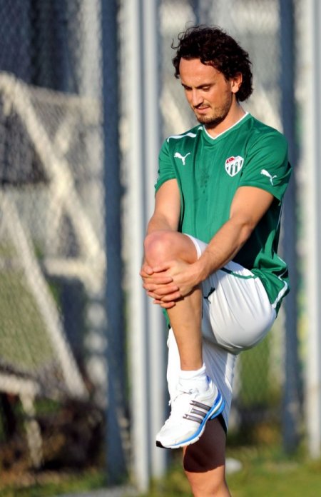 Tuncay Şanlı, Bursaspor'da antrenmana çıktı