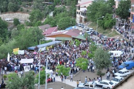 Tunceli'de binlerce kişi Gezi Parkı protestosu için sokaklara döküldü