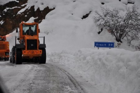 Tunceli'de sık sık düşen çığ nedeniyle yollar trafiğe kapanıyor
