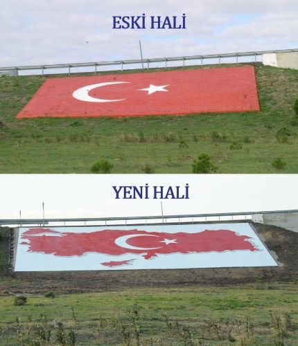Türk Bayrağı Akrilik Boya Kullanılarak Yenilendi