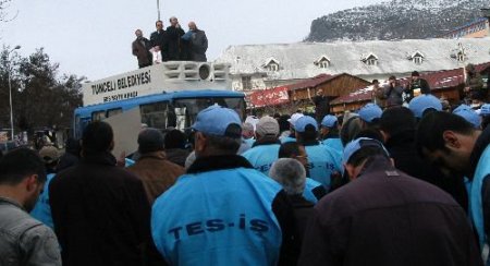 Türk-iş'in Genel Uyarı Grevine Tunceli'den Destek Geldi