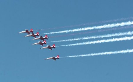Türk Yıldızlarından Van Gölü Üzerinde Muhteşem Gösteri