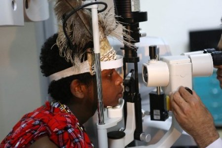 Türkçe Olimpiyatları öğrencileri, göz taramasından geçti