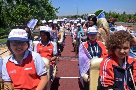 Türkçenin Çocukları Gaziantep'te konvoylar eşliğinde karşılandı