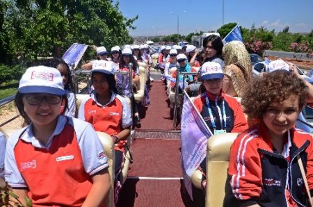 Türkçenin Çocukları Gaziantep'te konvoylar eşliğinde karşılandı