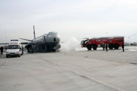 Türkiye'nin ilk uçak yangın simülasyon tesisi Erzincan'da açıldı