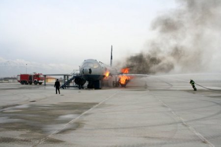 Türkiye'nin ilk uçak yangın simülasyon tesisi Erzincan'da açıldı