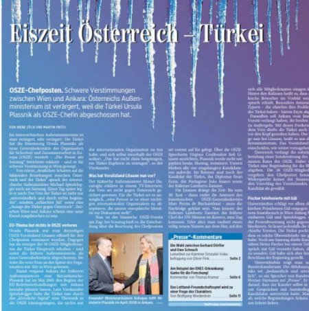 Türkiye'nin Vetosu Avusturya Basınında Manşetlerde