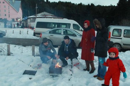 Uludağ’da mangal keyfi