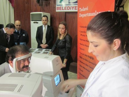 Ünye Belediyesi personeline göz taraması yapıldı