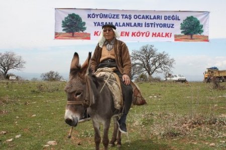 Uşak'ta kurulacak taş ocağına piknikli tepki