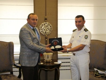 Vali Kızılcık, Gürcistan Sahil Güvenlik Komutanı Bigvava'yı kabul etti
