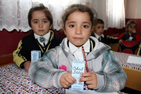 Van'da öğrencilere süt dağıtımı başladı