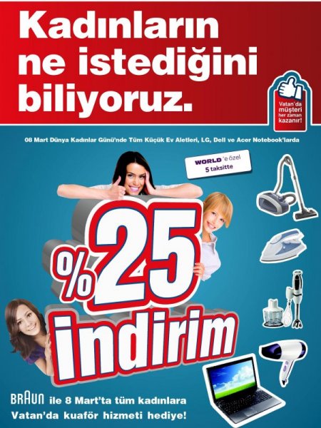 Vatan Bilgisayar’da Kadınlar Günü İndirimi
