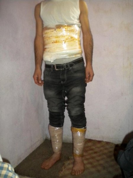 Vatandaşın vücuduna sarılı 3 bin 878 gram eroin maddesi ele geçirildi