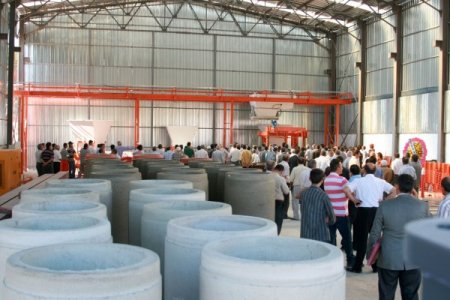 Vezirköprü'de beton boru fabrikası açıldı