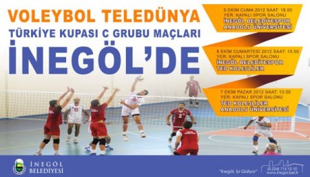 Voleybol Türkiye Kupası maçları İnegöl’de oynanacak