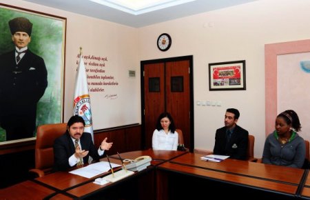 Yabancı öğrenciler Muğla Valisi Şahin'i ziyaret etti