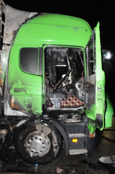 Yalova-İzmit D100 karayolunda TIR yangını