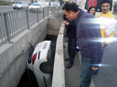 Yaptığı kazaya kendisi de inanamadı!