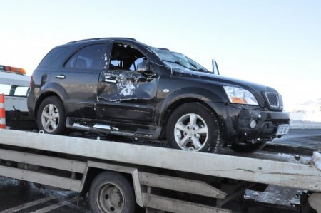 Yayladere Kaymakamı trafik kazası geçirdi