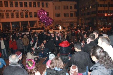 Yeni yıla Bursaspor tezahüratları ile girdiler