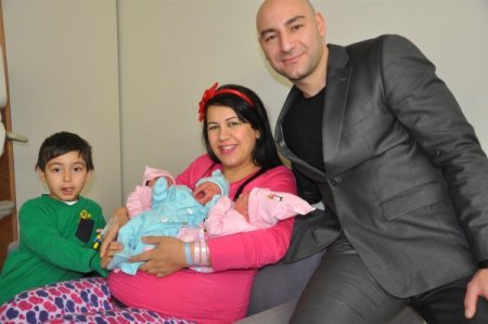 Yılın son gününde üçüz bebek sevinci yaşadılar