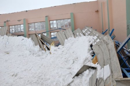 Yoğun Kar Yağışı Spor Salonunun Çatısını Çökertti