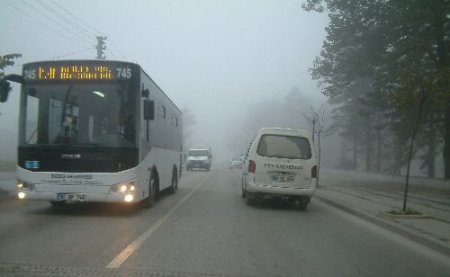 Yoğun Sis Ulaşımı Olumsuz Etkiledi