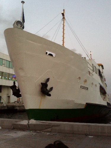 Yolcu vapuru iskeleye çarptı