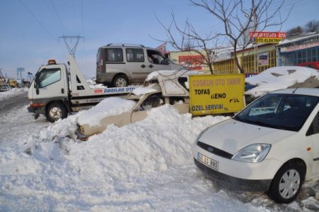 Yozgat Merkezde Kar Kalınlığı Yarım Metreyi Geçti