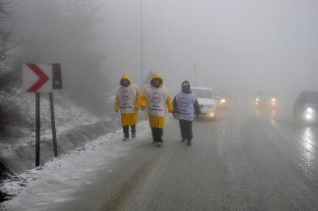 Yusuf Yazgan’ın Ankara yürüyüşü kar altında devam ediyor