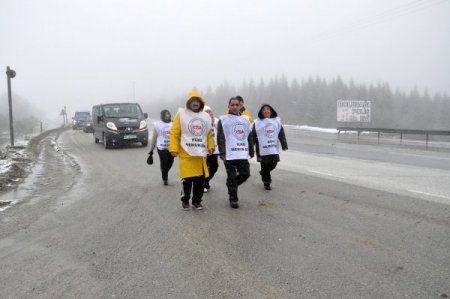 Yusuf Yazgan’ın Ankara yürüyüşü kar altında devam ediyor