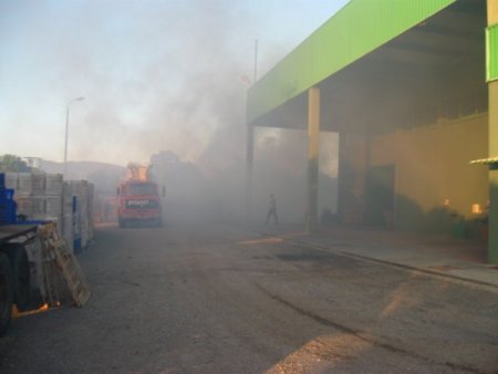 Zeytin fabrikasında yangın: 1 yaralı