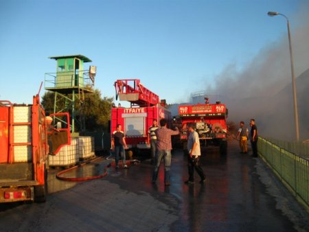 Zeytin fabrikasında yangın: 1 yaralı